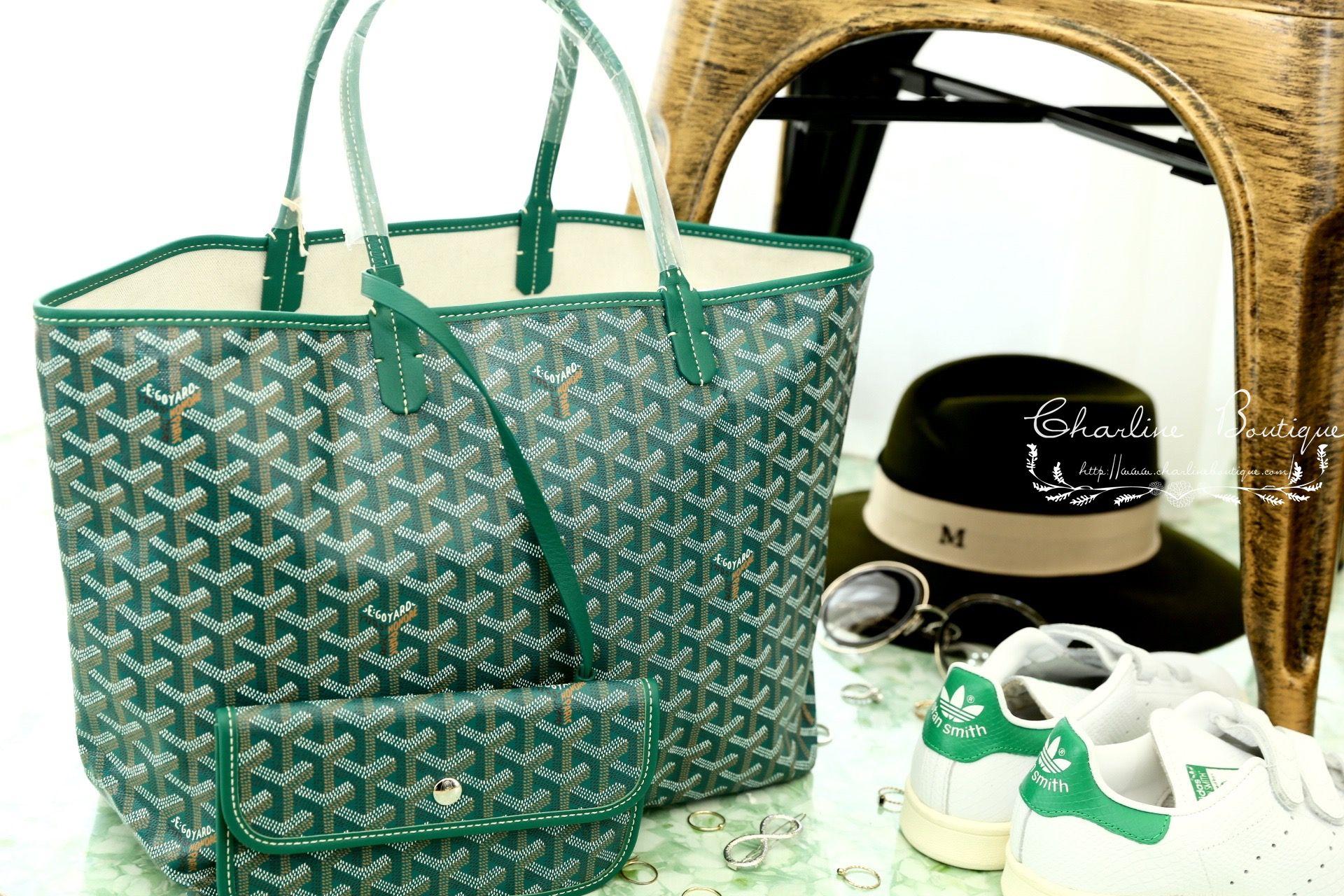 Goyard Sac Saint Louis PM Tote Bag 綠色綠提把小型無拉鍊托特包-Charline Boutique 精品代購