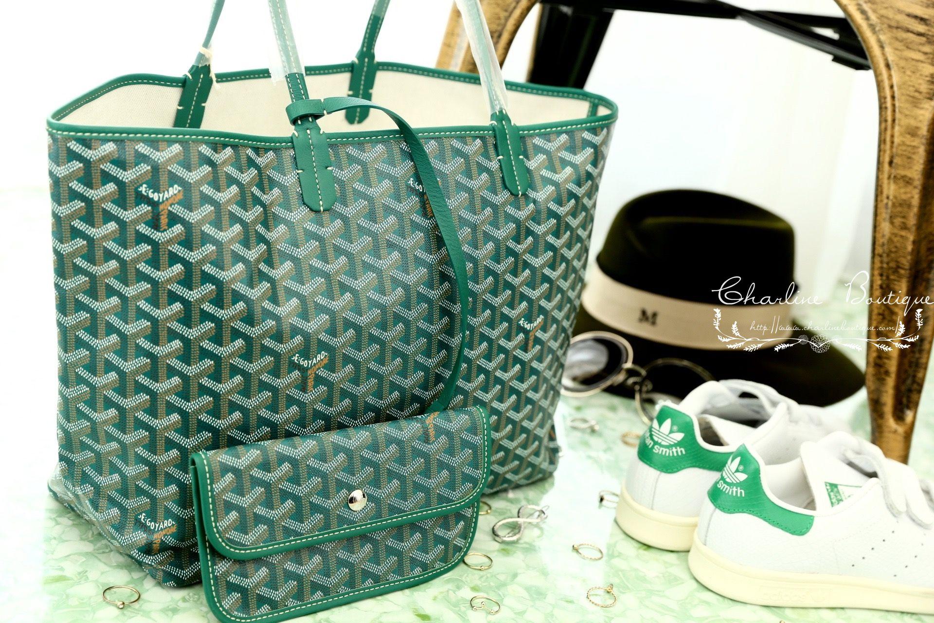 Goyard Sac Saint Louis PM Tote Bag 綠色綠提把小型無拉鍊托特包-Charline Boutique 精品代購
