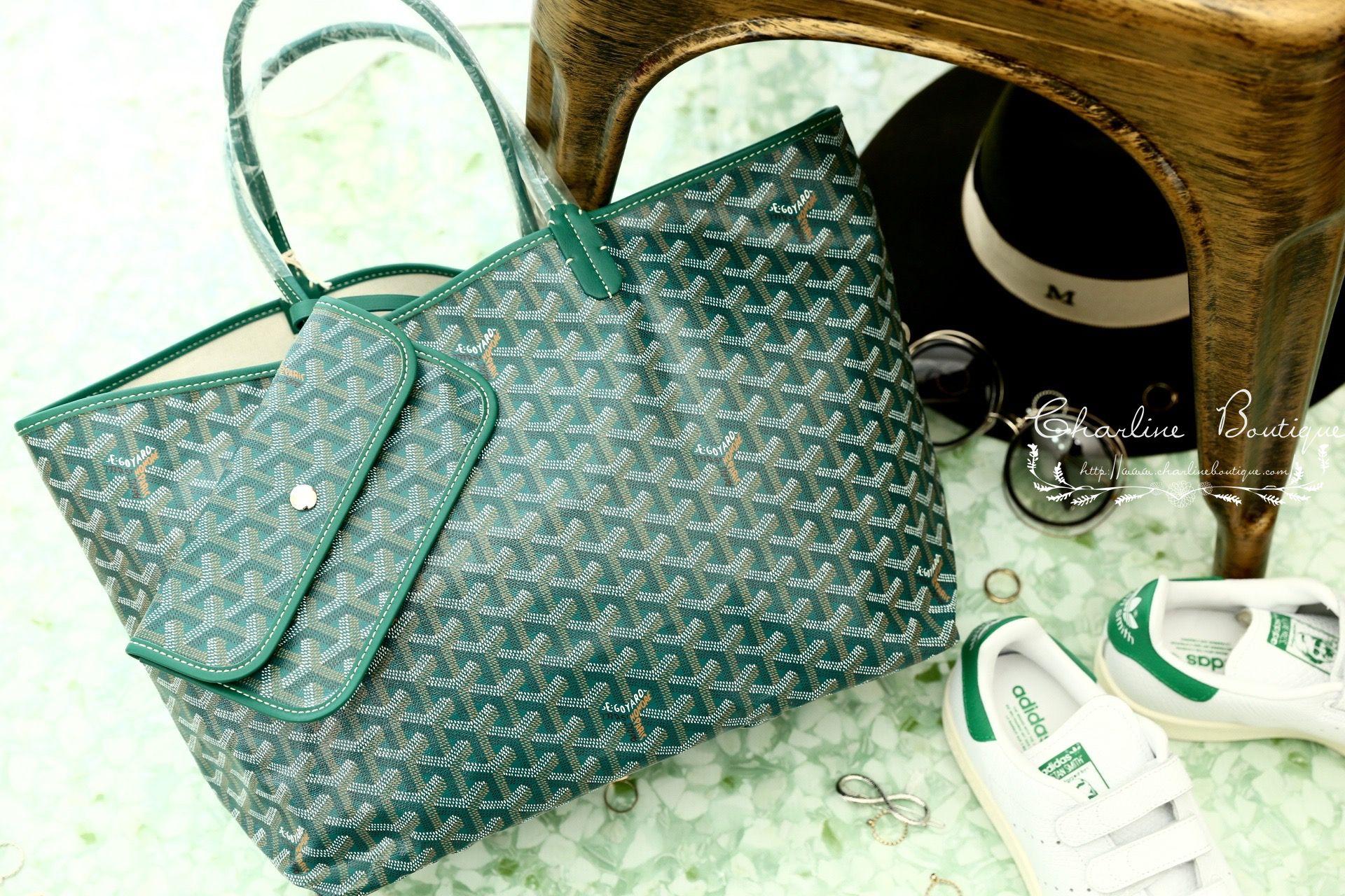 Goyard Sac Saint Louis PM Tote Bag 綠色綠提把小型無拉鍊托特包-Charline Boutique 精品代購