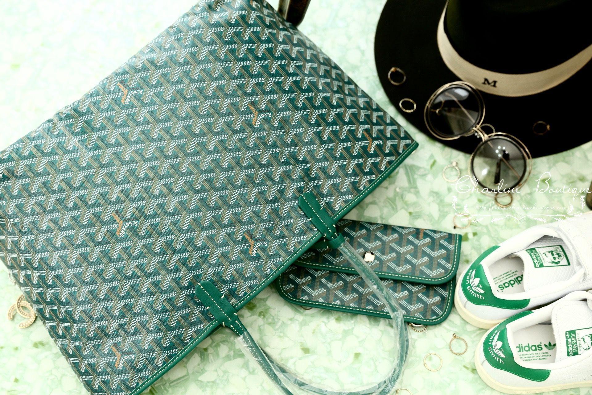 Goyard Sac Saint Louis PM Tote Bag 綠色綠提把小型無拉鍊托特包-Charline Boutique 精品代購