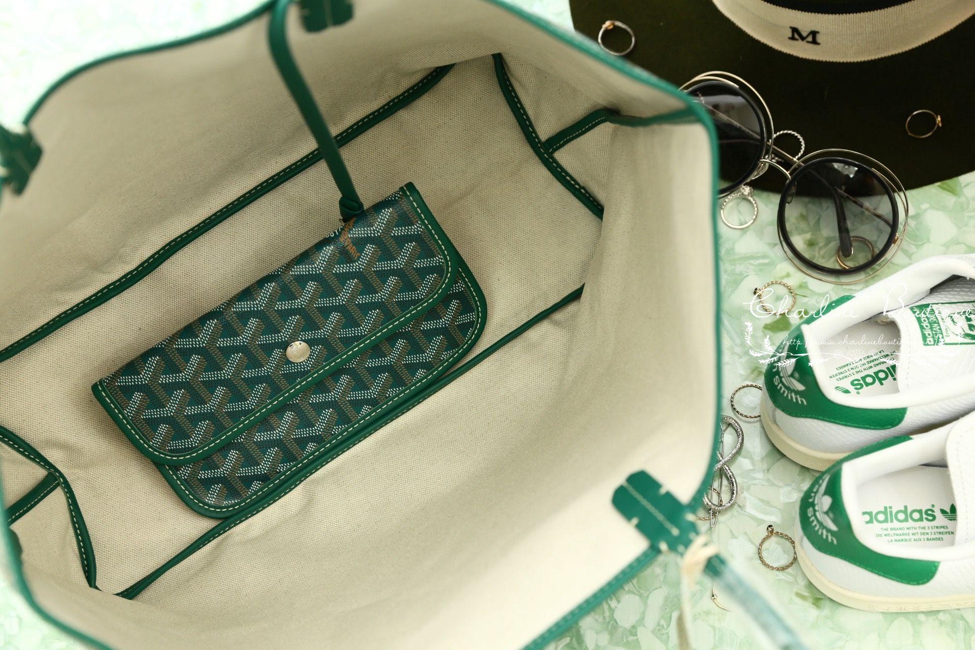 Goyard Sac Saint Louis PM Tote Bag 綠色綠提把小型無拉鍊托特包-Charline Boutique 精品代購
