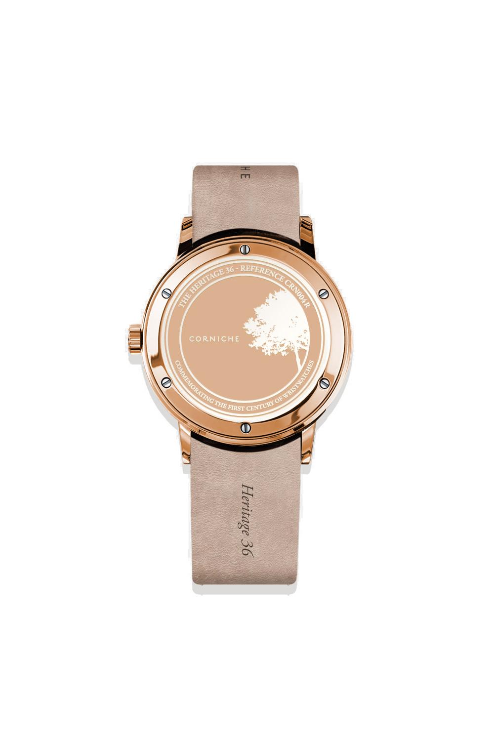 Heritage 36 - Rose Gold with Cream White Dial