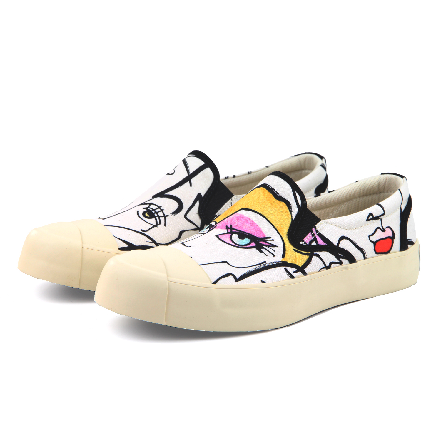 Pure Face M1162A OffWhite Graffiti Sneakers