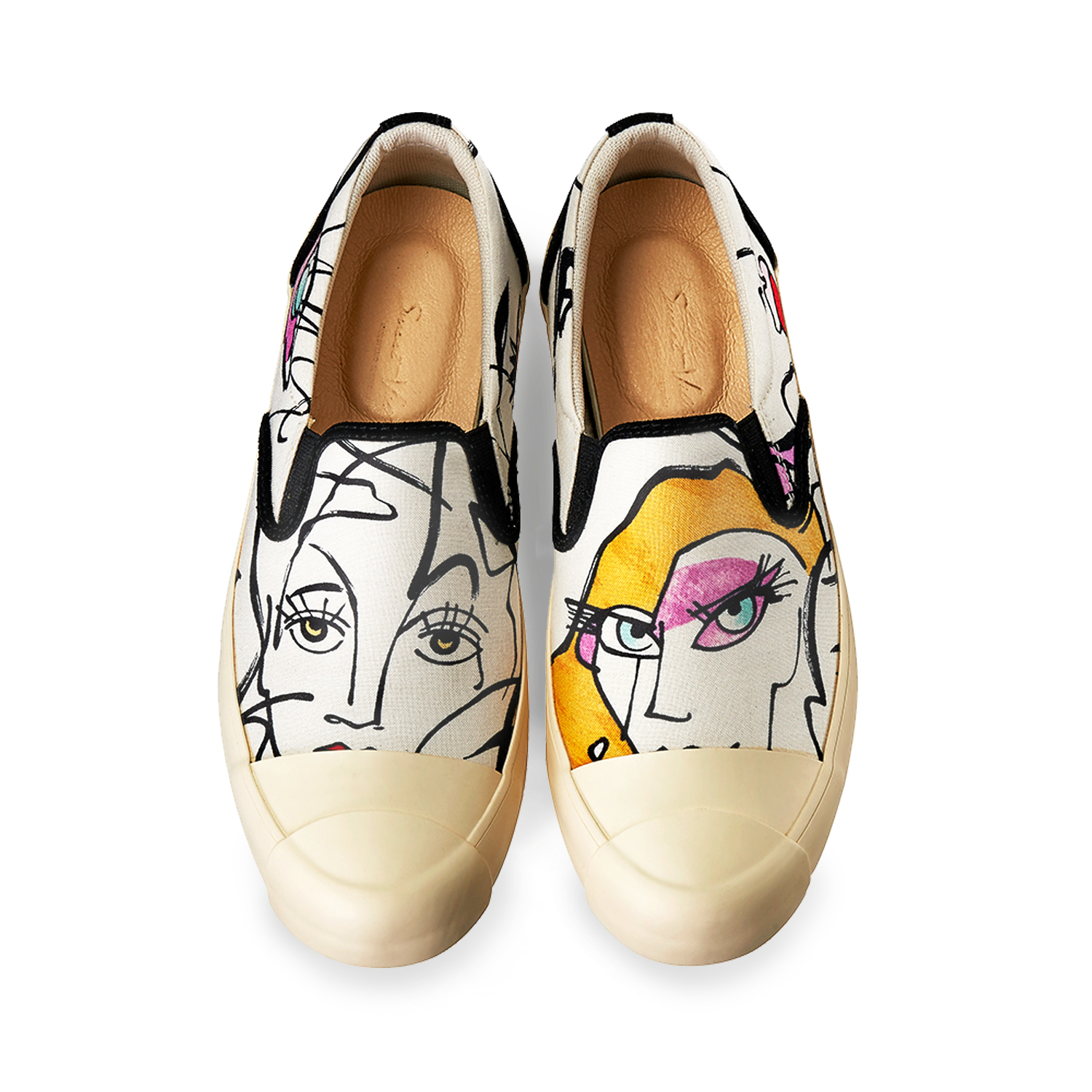 Pure Face M1162A OffWhite Graffiti Sneakers