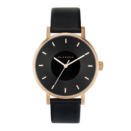 Volare Dark Rose / Black Leather Strap
