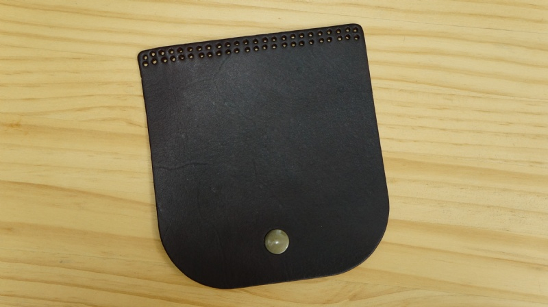 方形皮盼釦(焦色)S30371