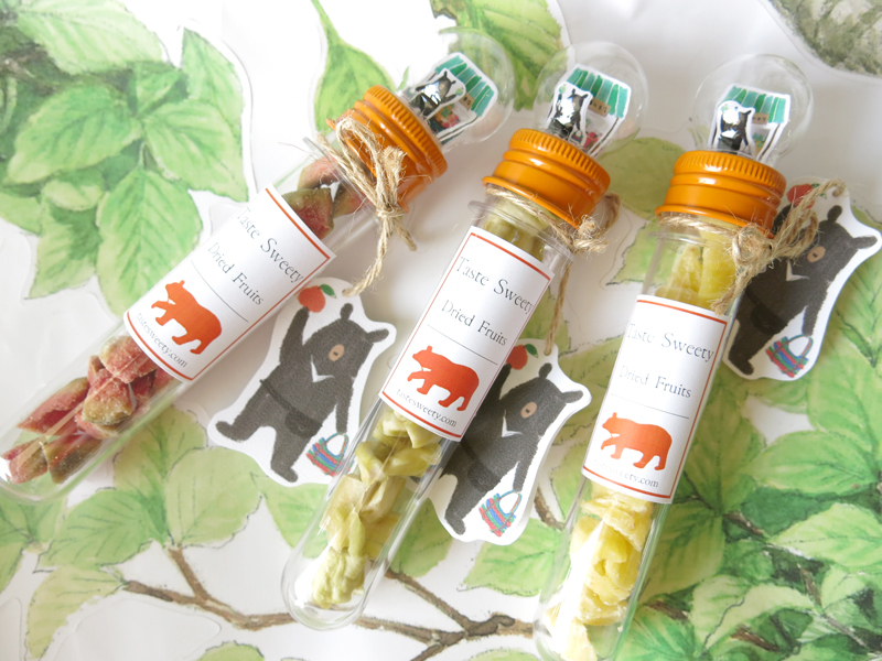 水果熊老闆-玻璃球試管造型繽紛小果乾