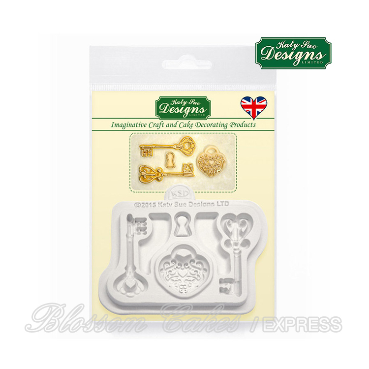 Katy Sue Decorative Keys & Locket - Silicone Mould