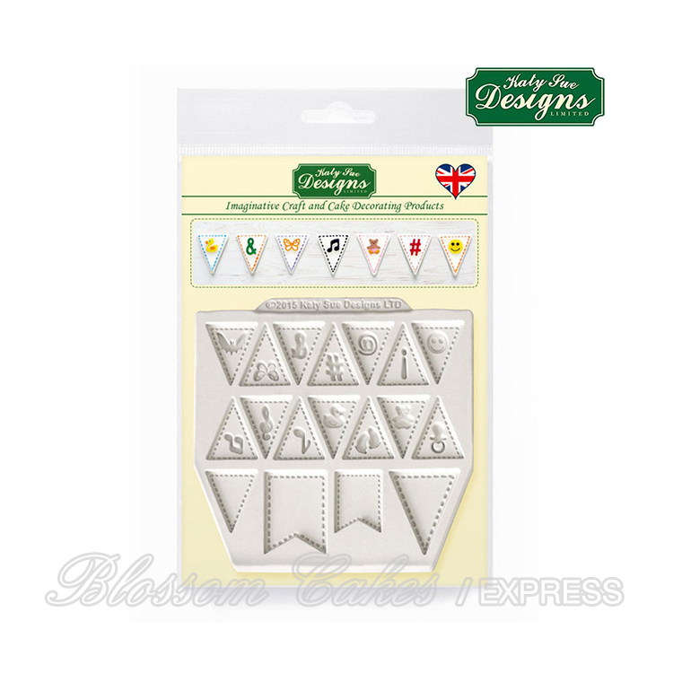 Katy Sue Design Mat - Bunting Extras - Silicone Mould
