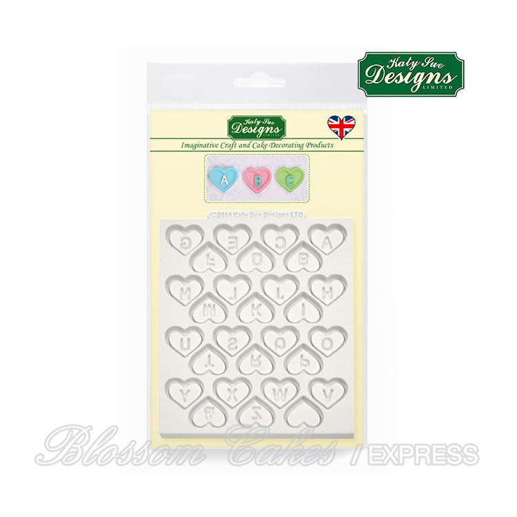 Katy Sue Design Mat - Heart Alphabet - Silicone Mould