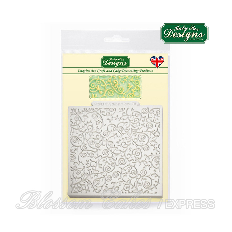 Katy Sue Design Mat - Romantic Swirl - Silicone Mould