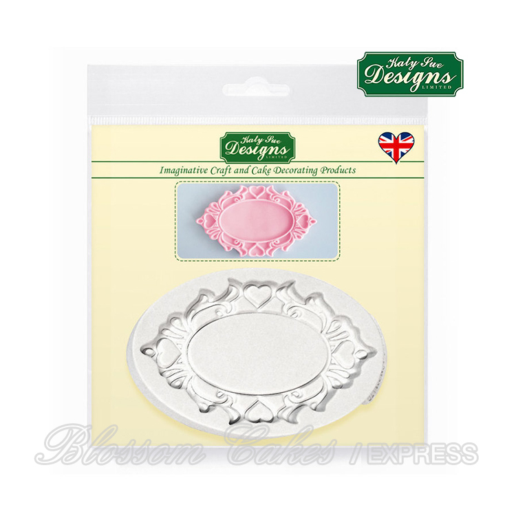 Katy Sue Decorative Plaque - Oval Hearts - Silicone Mould