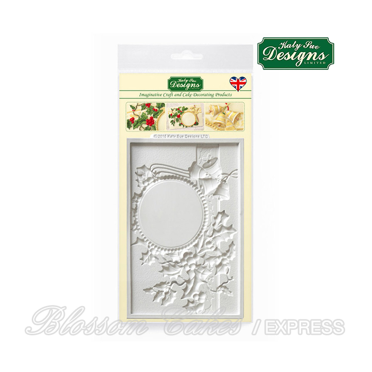 Katy Sue Vintage Christmas Plaque - Circle Aperture - Silicone Mould