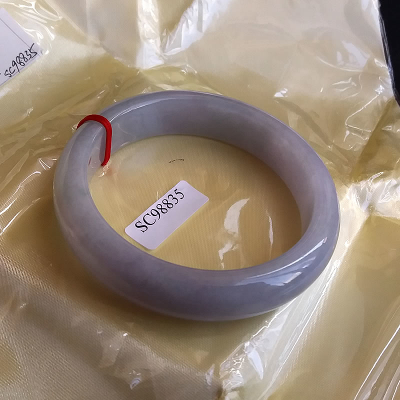 冰紫羅蘭玉鐲 57.67mm, 天然翡翠A玉, 緬甸玉, Jade, Jadeite