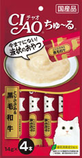 [*任選11件$138*] 日本CIAO - 雞肉.日本黑毛和牛醬貓小食
