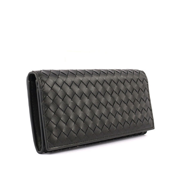 【BOTTEGA VENETA】經典款編織對開長夾
