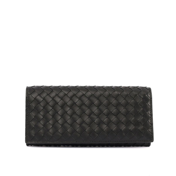 【BOTTEGA VENETA】經典款編織對開長夾