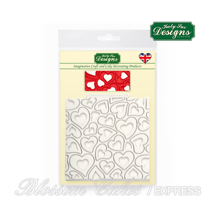Katy Sue Design Mat - Hearts - Silicone Mould