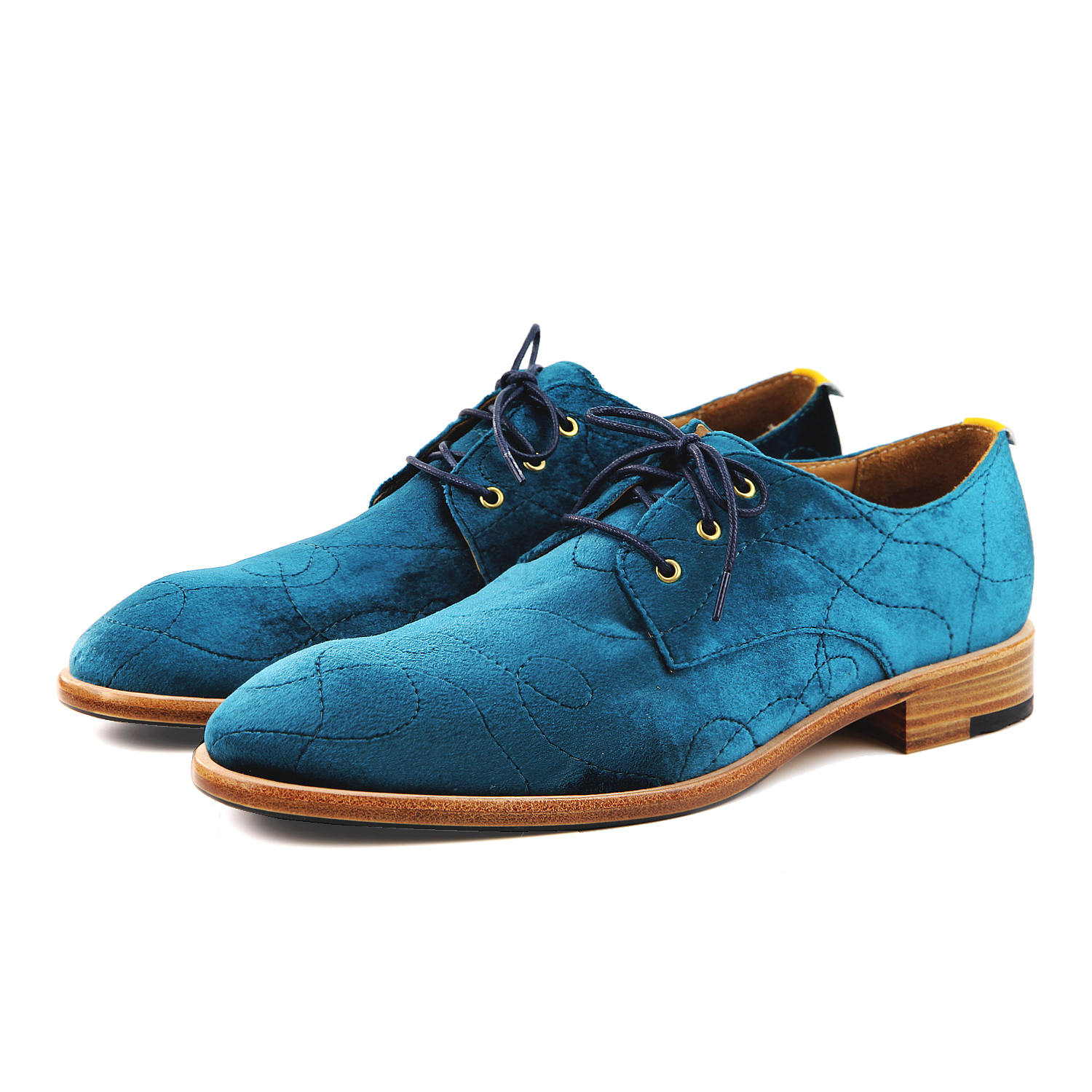 Edward M1170 JudeBlue Velvet Derby Shoes