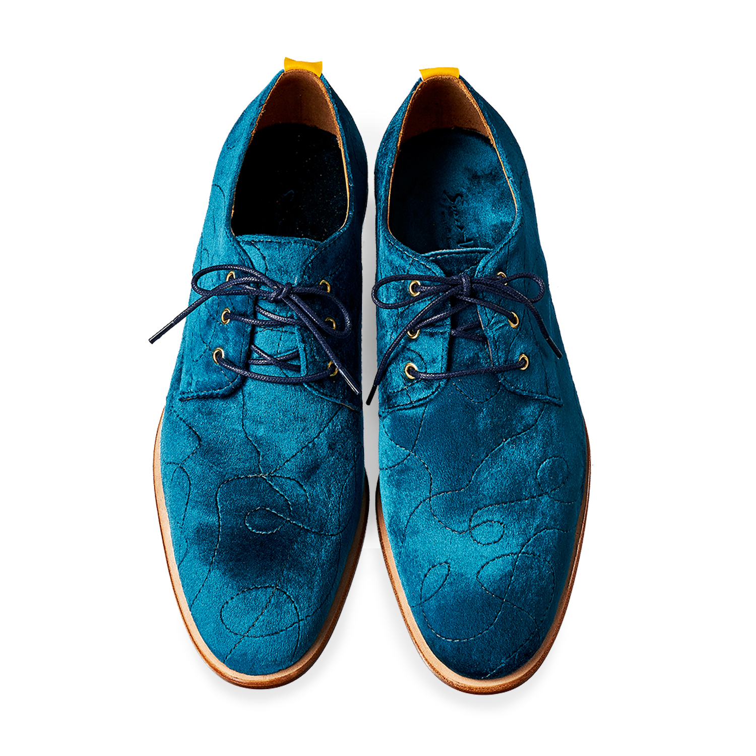 Edward M1170 JudeBlue Velvet Derby Shoes