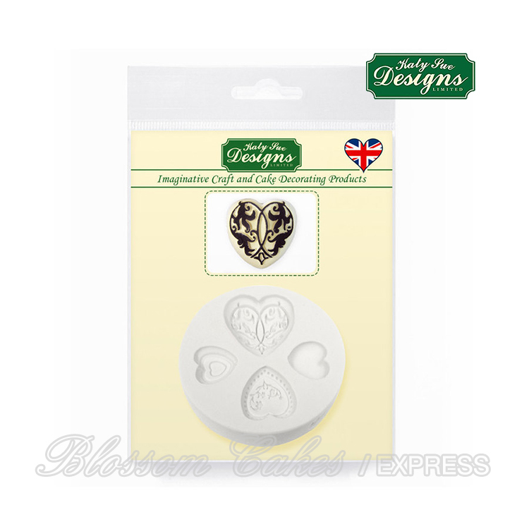 Katy Sue Elegant Hearts - Silicone Mould