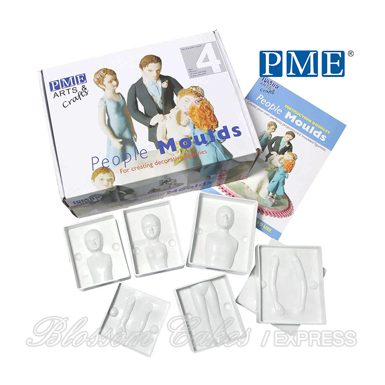 PME Family of Four People Moulds, Set of 24 Pieces
