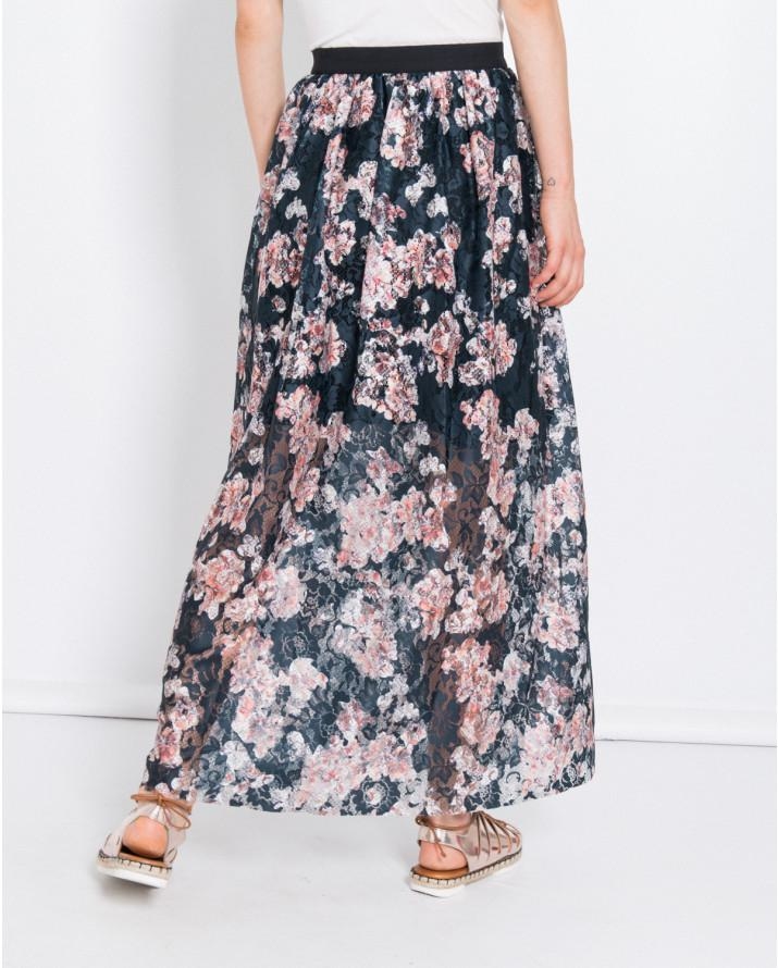 【silvian-heach】蕾絲印花鬆緊長裙