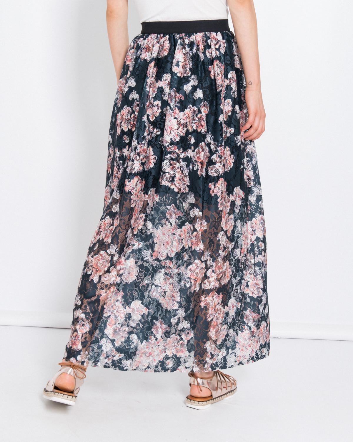 【silvian-heach】蕾絲印花鬆緊長裙