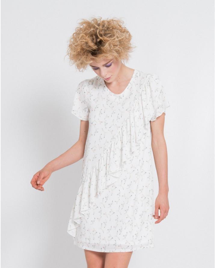 【silvian-heach】飛鳥斜荷葉飾洋裝