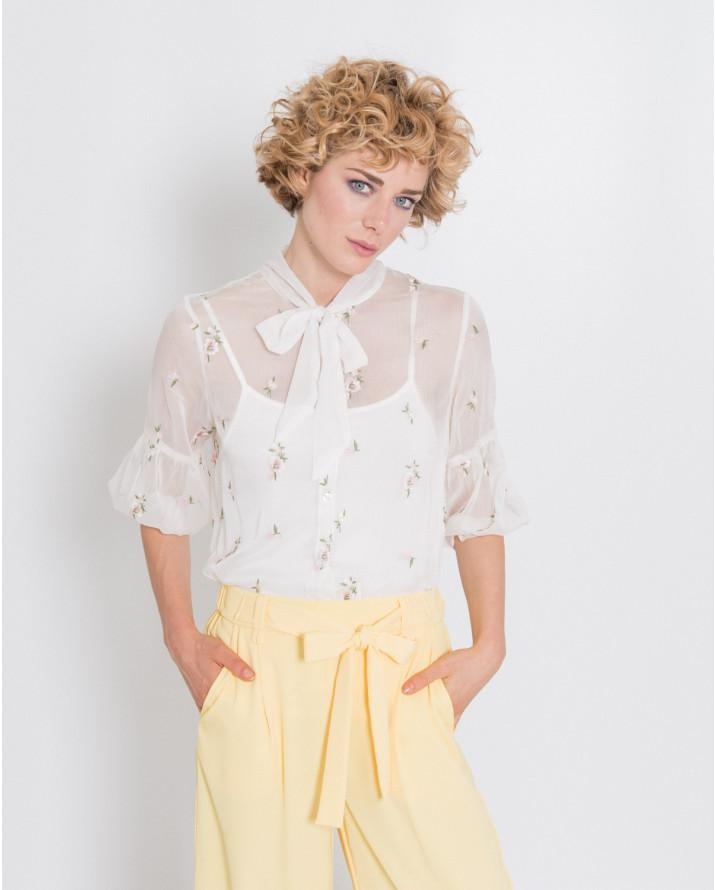 【silvian-heach】花典雅花草紋雪紡上衣