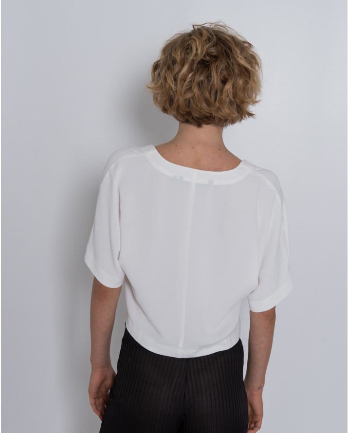 【silvian-heach】V領短版素面T恤