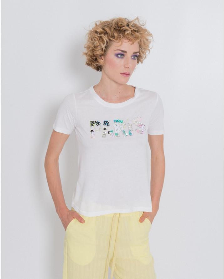 【silvian-heach】巴黎珠飾短袖T恤