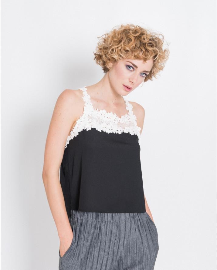 【silvian-heach】蕾絲拼接背心