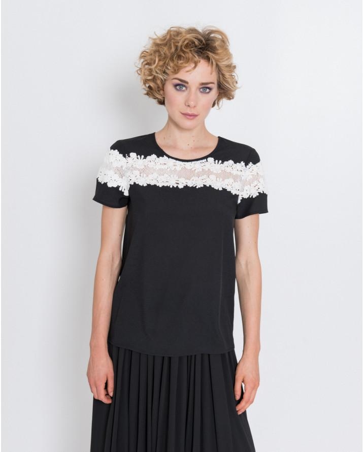 【silvian-heach】蕾絲拼接T恤