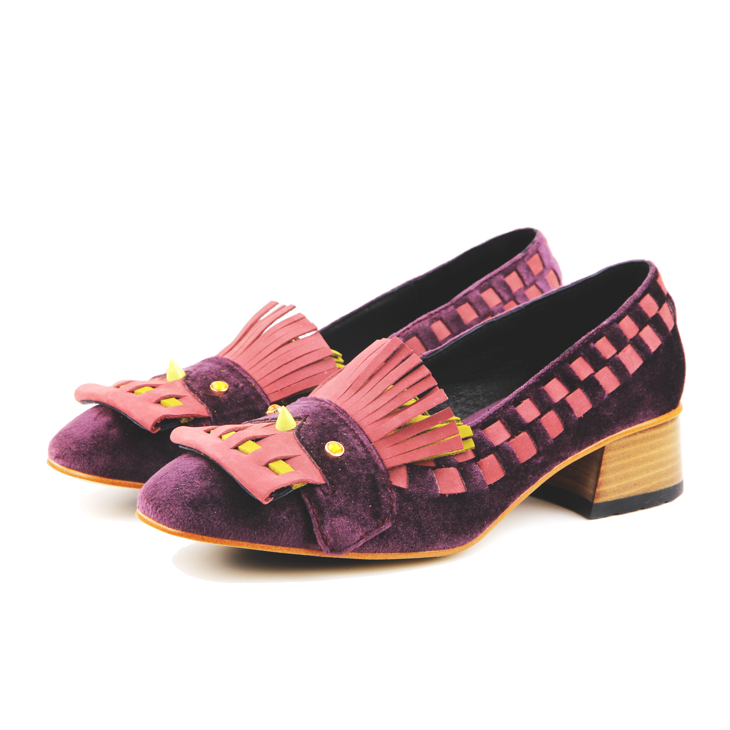 Maleficent W1062 Purple Velvet Pumps