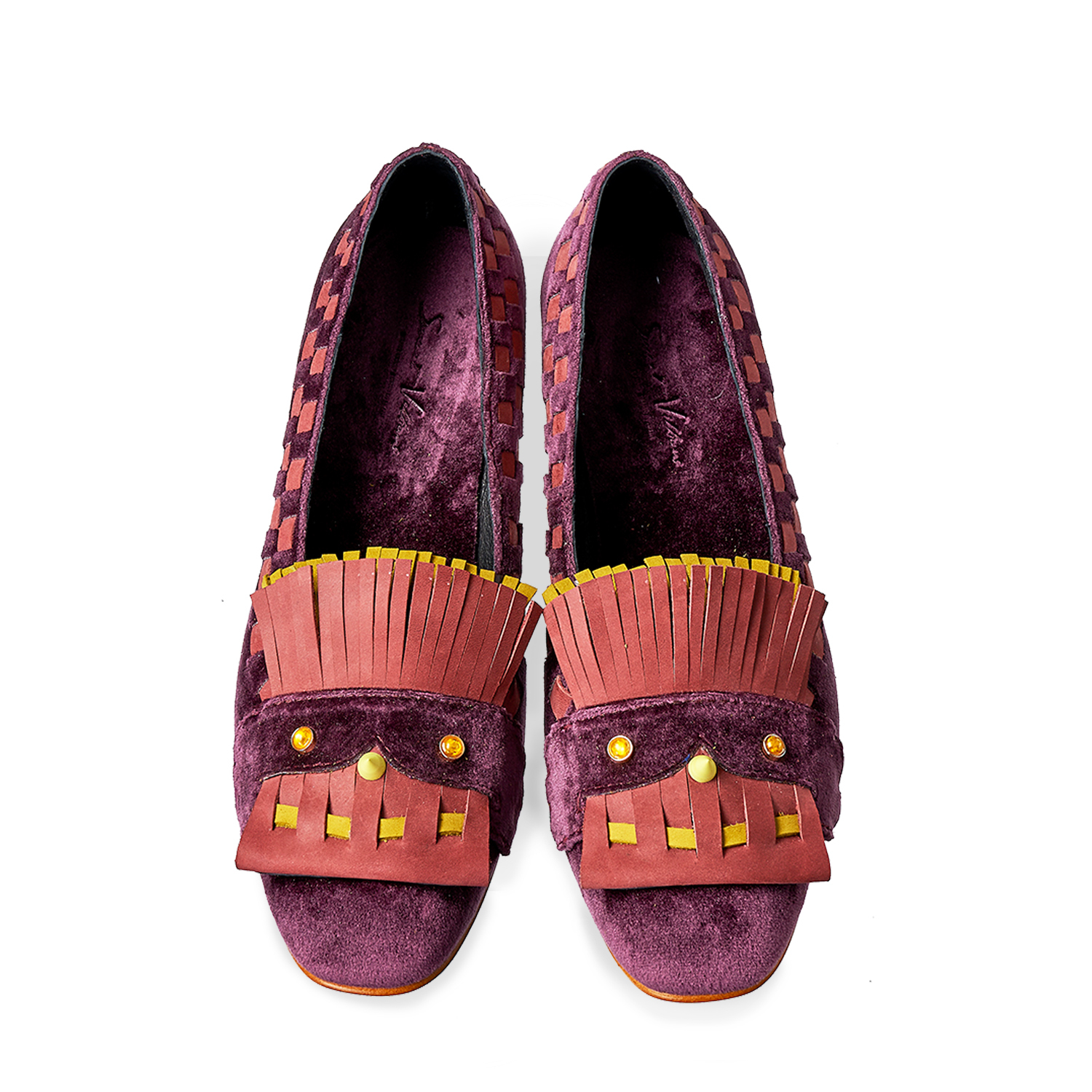 Maleficent W1062 Purple Velvet Pumps