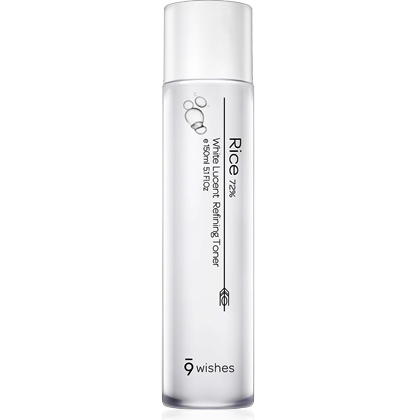 9wishes Rice 72% White Lucent Refining Toner 150ml