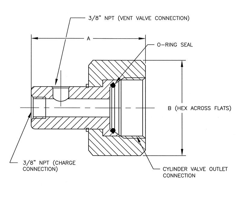 Kidde-FM200 Outlet Adaptor GCV 40 Valve to 1.5