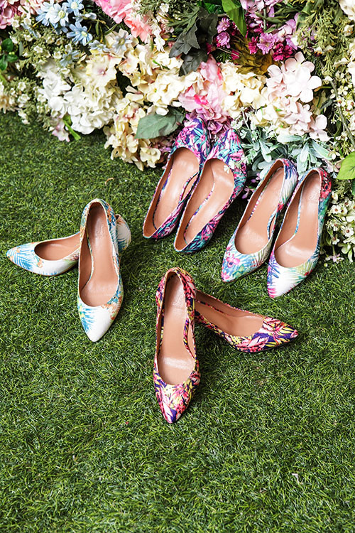 Lily花布高跟鞋 (四色) MIT款