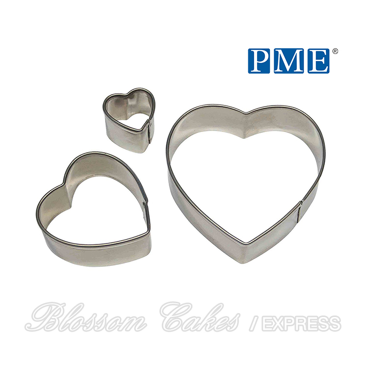 PME Stainless Steel Heart Cutters, Set of 3