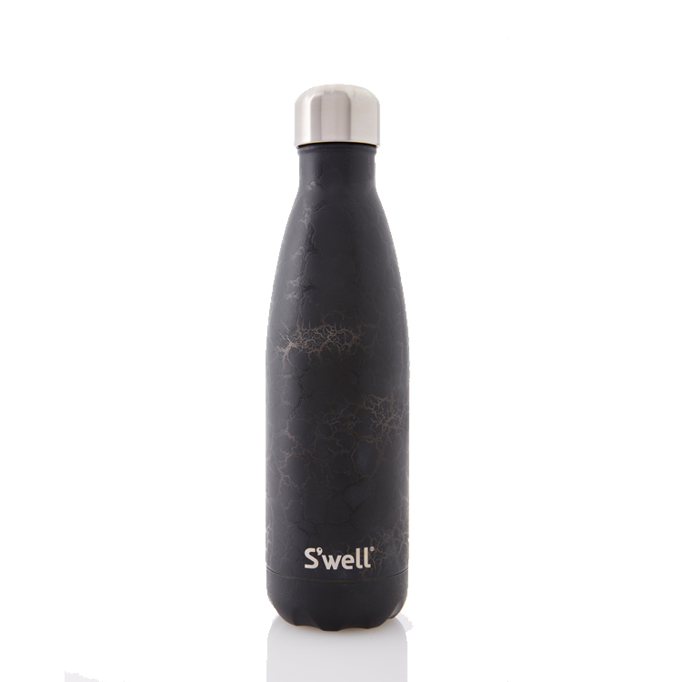 S'well Monochrome-Black Crackle-17oz 美國時尚不鏽鋼保冷.保溫瓶(500ml)