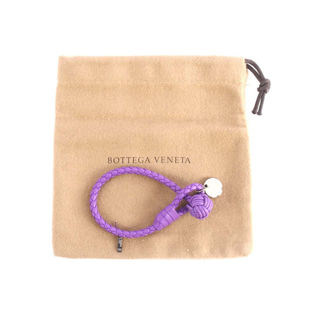 【BOTTEGA VENETA】S號小羊皮單圈編織手環