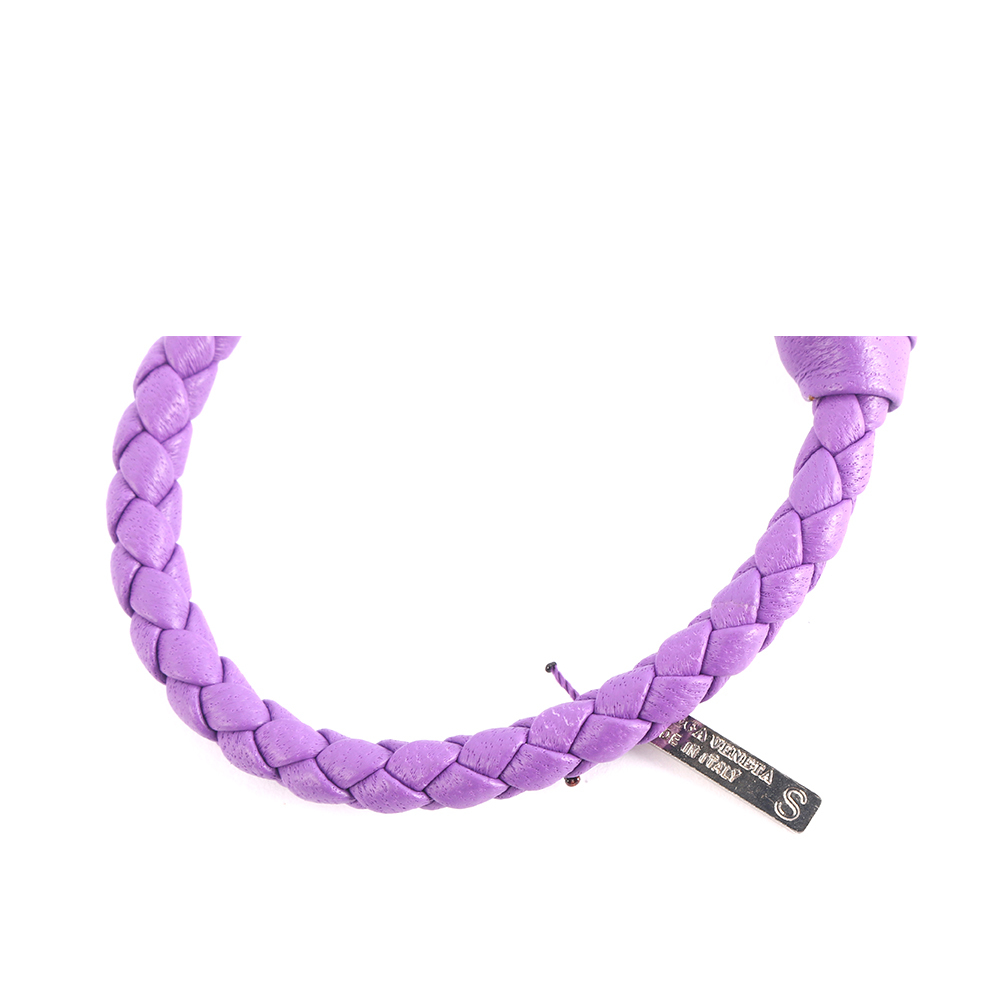 【BOTTEGA VENETA】S號小羊皮單圈編織手環