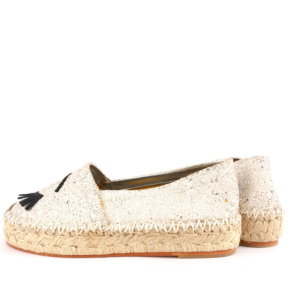 【CHIARA FERRAGNI】眼睛草編鉛筆鞋