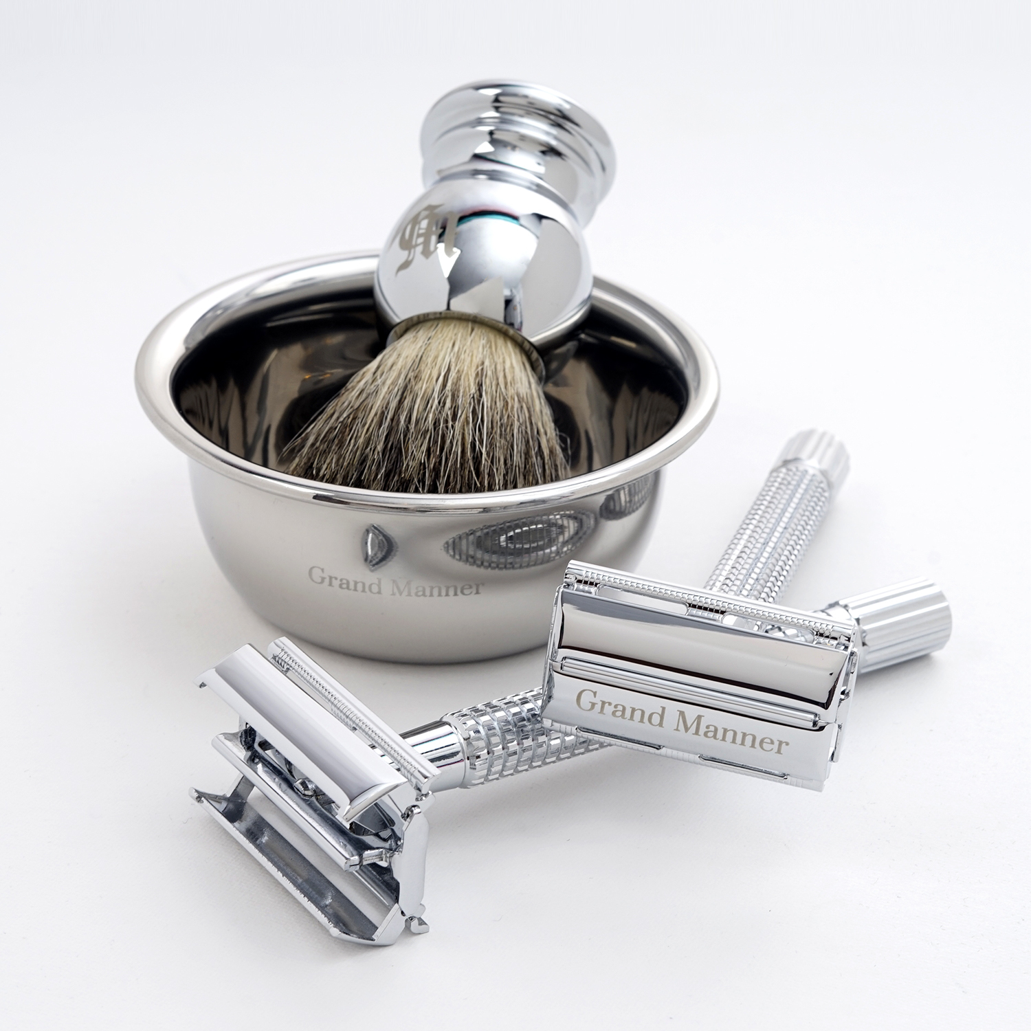 Grand Manner 小紳士帽 不鏽鋼刮鬍碗 / 鬍皂碗