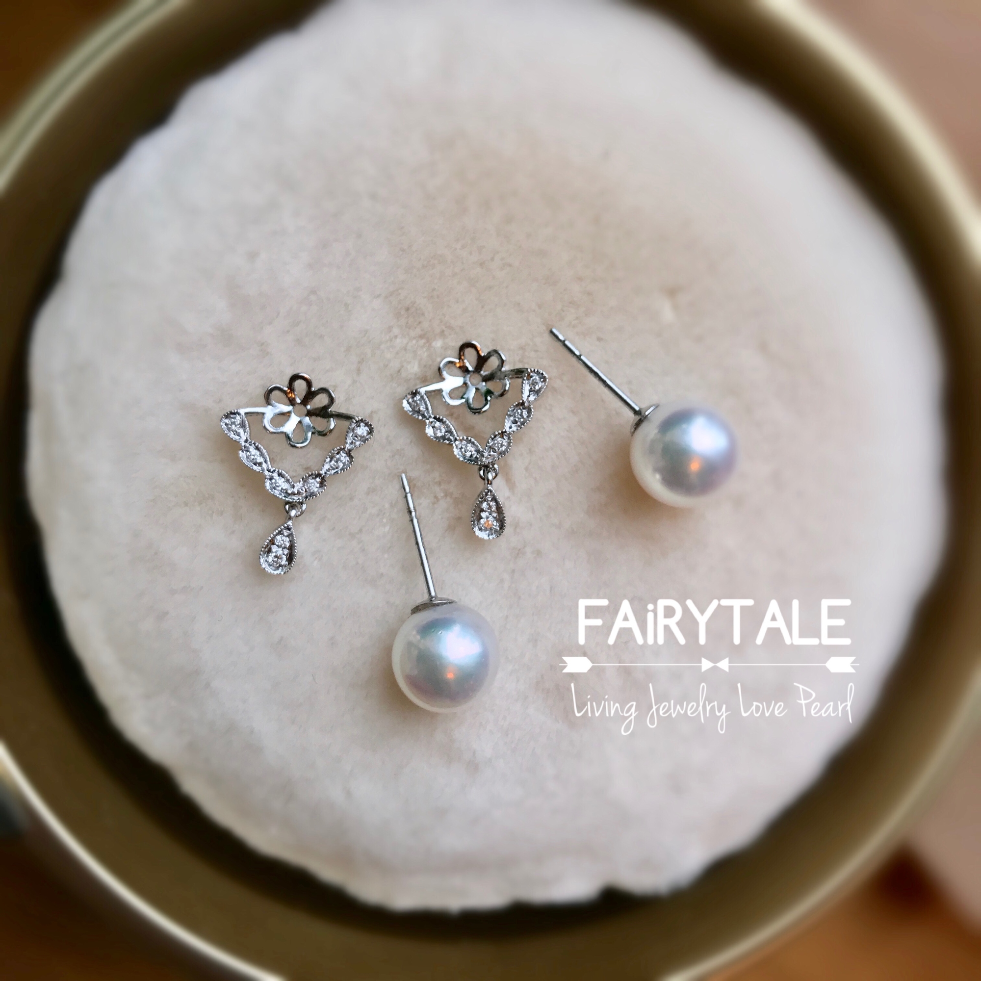 18K金復古風鑽石耳套