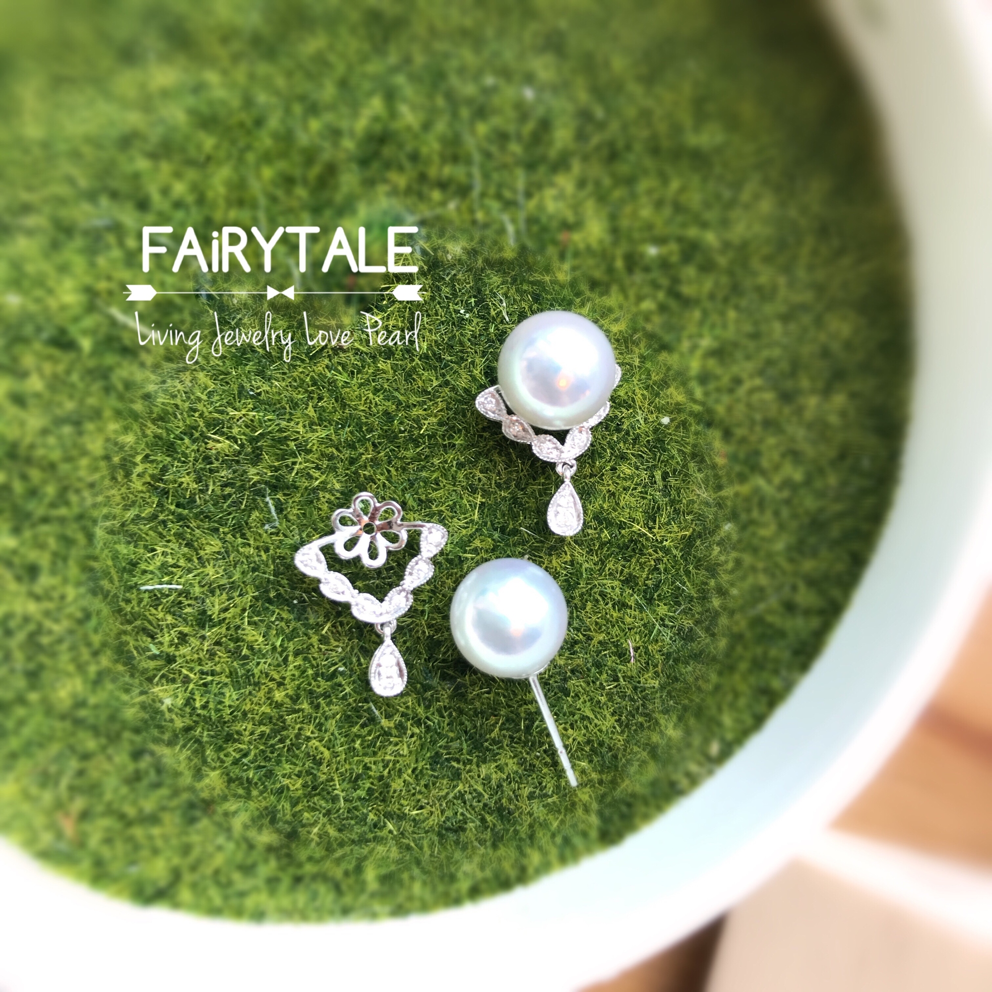 18K金復古風鑽石耳套