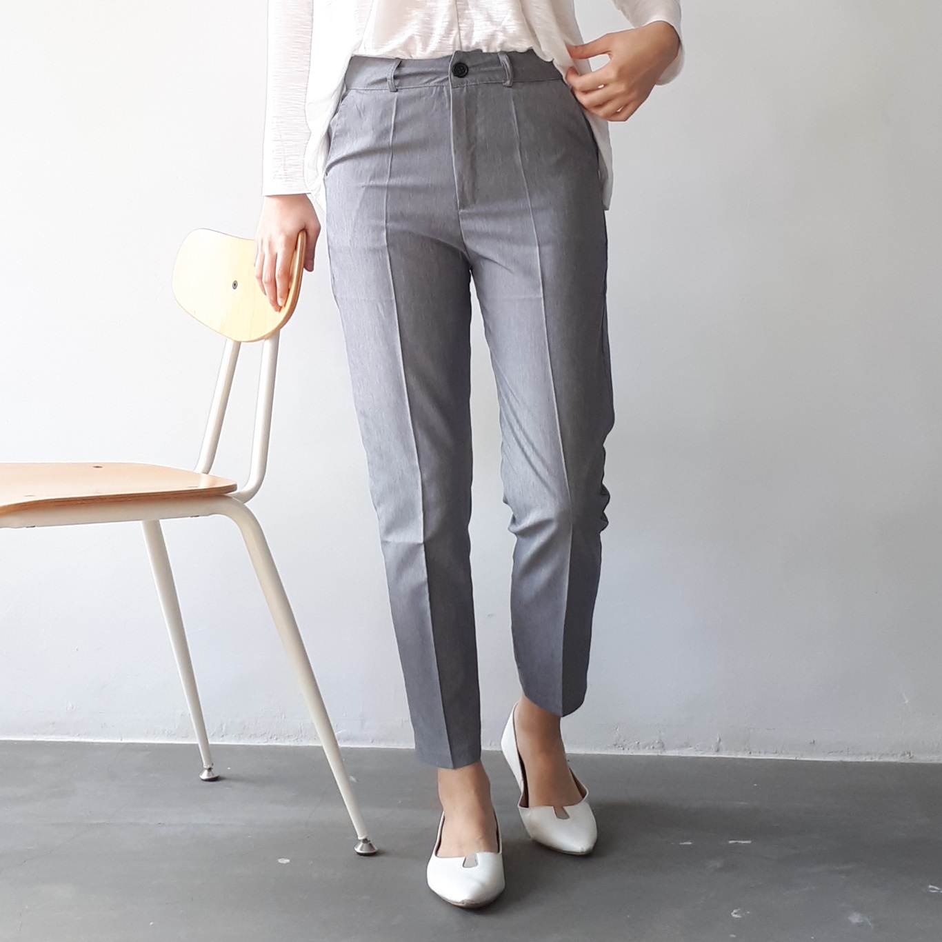 5W40 超顯瘦百搭西裝褲 灰