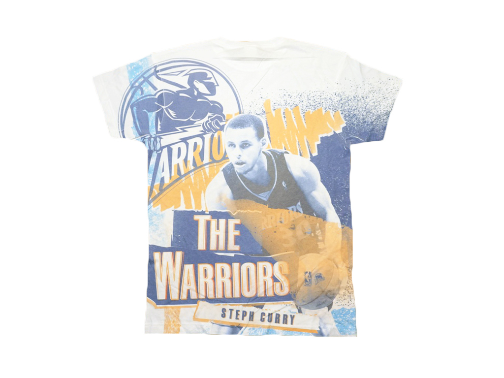 Mitchell & Ness 金州勇士隊 Stephen Curry 熱昇華轉印 球員短T-Shirt