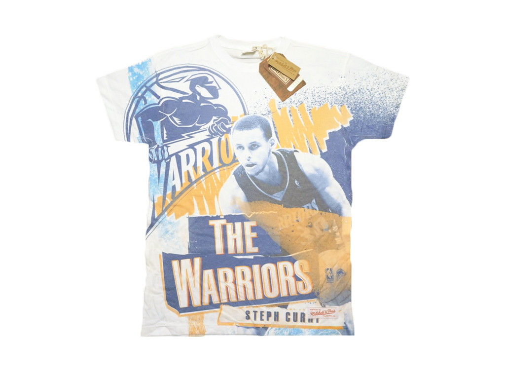 Mitchell & Ness 金州勇士隊 Stephen Curry 熱昇華轉印 球員短T-Shirt